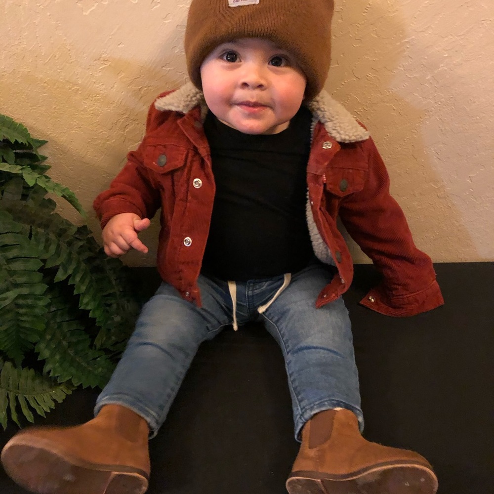 Levi sherpa/corduroyed baby jacket
